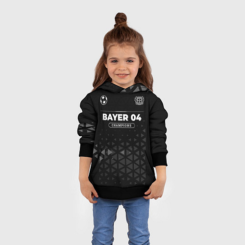 Детская толстовка Bayer 04 Форма Champions / 3D-Черный – фото 4