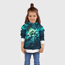 Толстовка-худи детская Цветок с пандоры, цвет: 3D-белый — фото 2