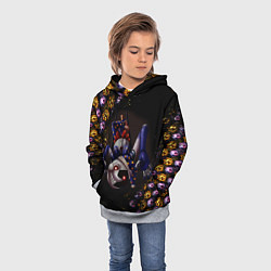 Толстовка-худи детская Five Nights at Freddys: Security Breach Луна патте, цвет: 3D-меланж — фото 2