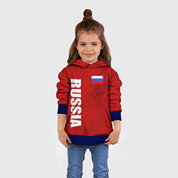 Толстовка-худи детская RUSSIA - RED EDITION - SPORTWEAR, цвет: 3D-синий — фото 2