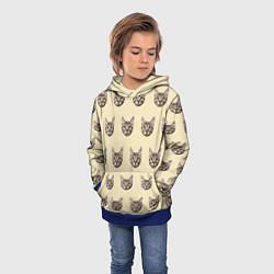 Толстовка-худи детская Мульти Котик, цвет: 3D-синий — фото 2