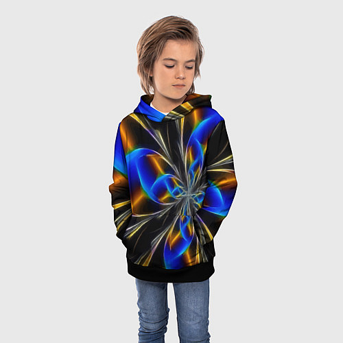 Детская толстовка Neon vanguard pattern Fashion 2023 / 3D-Черный – фото 3