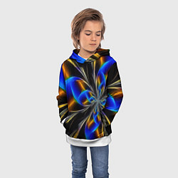 Толстовка-худи детская Neon vanguard pattern Fashion 2023, цвет: 3D-белый — фото 2