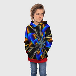 Толстовка-худи детская Neon vanguard pattern Fashion 2023, цвет: 3D-красный — фото 2
