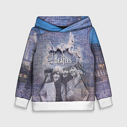 Толстовка-худи детская The Beatles Легендарная Ливерпульская четвёрка, цвет: 3D-белый