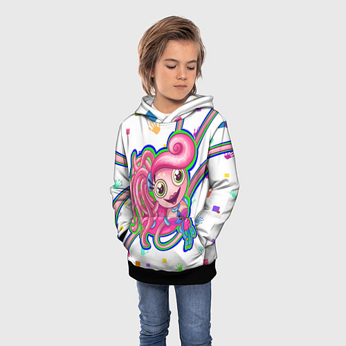 Детская толстовка Мама длинные ноги / 3D-Черный – фото 3