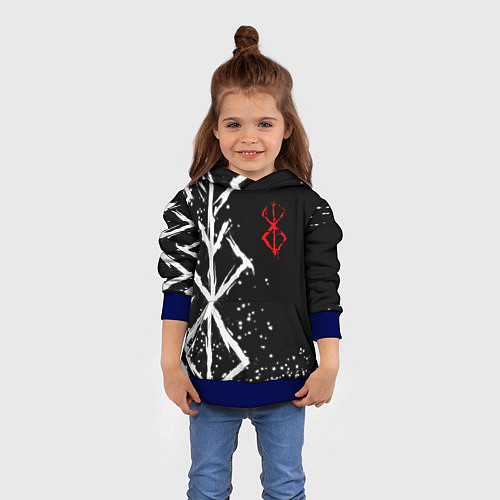 Детская толстовка БЕРСЕРК - КЛЕЙМО ЖЕРТВЫ / 3D-Синий – фото 4