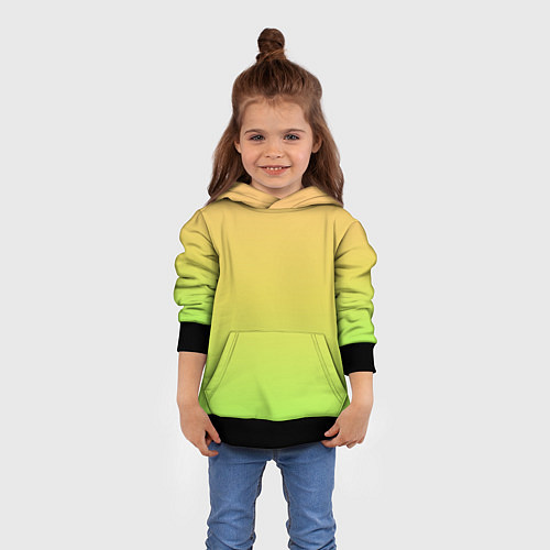 Детская толстовка GRADIEND YELLOW-GREEN / 3D-Черный – фото 4