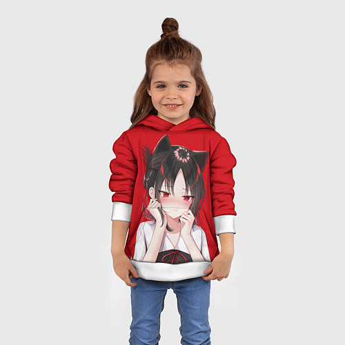 Детская толстовка Грустная Кагуя / 3D-Белый – фото 4