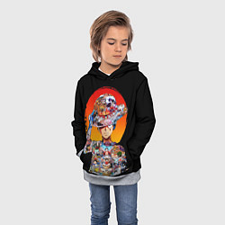 Толстовка-худи детская ВАН ПИС АРКИ В ЛУФФИ ONE PIECE, цвет: 3D-меланж — фото 2