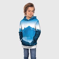 Толстовка-худи детская Горы Лес, цвет: 3D-белый — фото 2