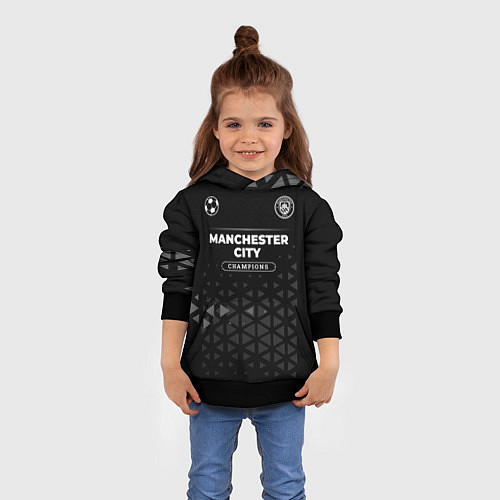 Детская толстовка Manchester City Champions Uniform / 3D-Черный – фото 4