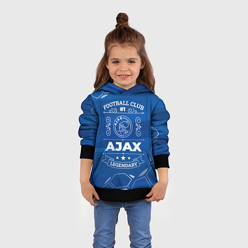 Детская толстовка Ajax Football Club Number 1 / 3D-Черный – фото 4