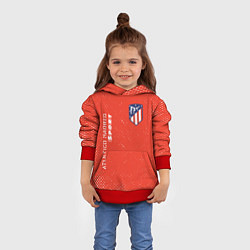 Толстовка-худи детская АТЛЕТИКО Atletico Madrid Sport Гранж, цвет: 3D-красный — фото 2