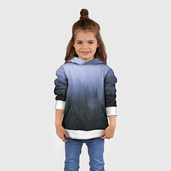 Толстовка-худи детская Лес в ночи, цвет: 3D-белый — фото 2