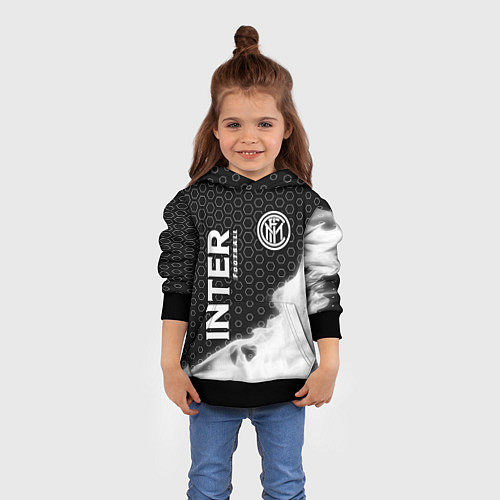 Детская толстовка INTER Football Пламя / 3D-Черный – фото 4