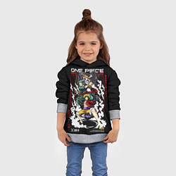 Толстовка-худи детская МУГИВАРА ЛУФФИ И ЗОРО Ван Пис, цвет: 3D-меланж — фото 2
