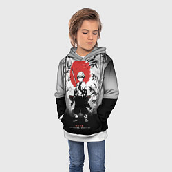 Толстовка-худи детская ЗЕНИЦУ КЛИНОК, РАССЕКАЮЩИЙ ДЕМОНОВ, цвет: 3D-белый — фото 2
