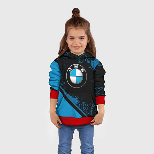 Детская толстовка BMW : БМВ ЛОГО / 3D-Красный – фото 4