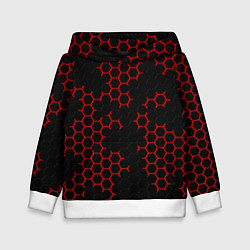 Детская толстовка НАНОКОСТЮМ Black and Red Hexagon Гексагоны