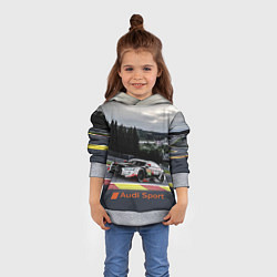Толстовка-худи детская Audi Sport Racing team Ауди Спорт Гоночная команда, цвет: 3D-меланж — фото 2