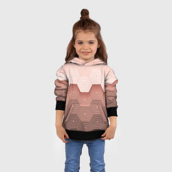 Толстовка-худи детская Hexagon Minimal, цвет: 3D-черный — фото 2