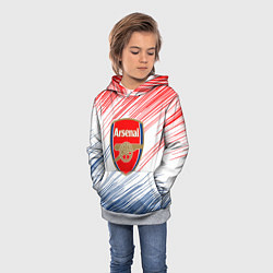 Толстовка-худи детская Арсенал arsenal logo, цвет: 3D-меланж — фото 2