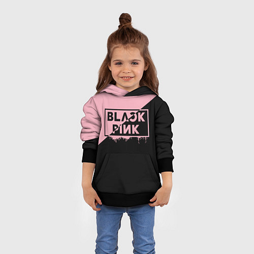 Детская толстовка BLACKPINK BIG LOGO / 3D-Черный – фото 4