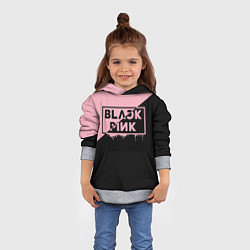 Толстовка-худи детская BLACKPINK BIG LOGO, цвет: 3D-меланж — фото 2