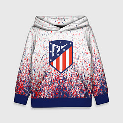 Детская толстовка Atletico madrid logo брызги красок