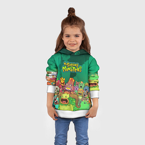Детская толстовка Персонажи Мои поющие монстры / 3D-Белый – фото 4