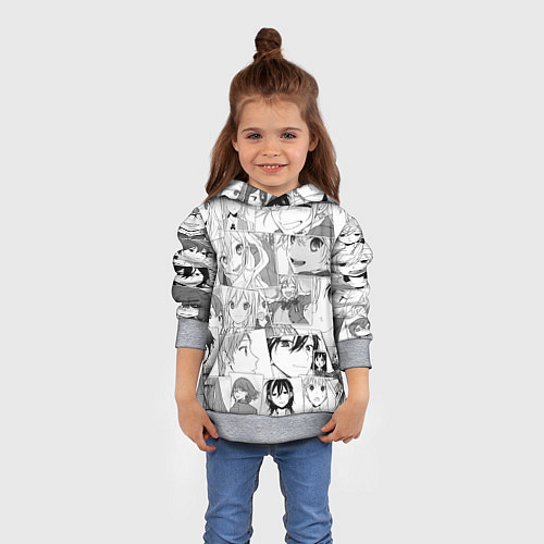 Детская толстовка Horimiya pattern / 3D-Меланж – фото 4