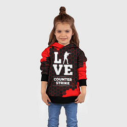 Толстовка-худи детская Counter Strike Love Классика, цвет: 3D-черный — фото 2