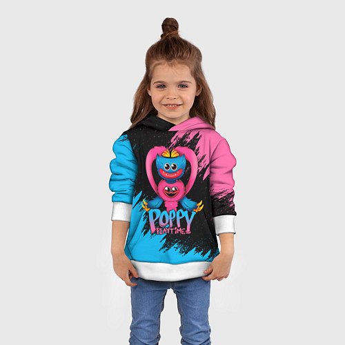 Детская толстовка GAME POPPY PLAYTIME HAGGY WAGGY AND KISSY MISSY / 3D-Белый – фото 4