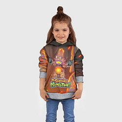 Толстовка-худи детская My singing monsters ЛАВАТЁКА, цвет: 3D-меланж — фото 2