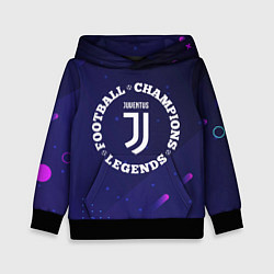 Детская толстовка Символ Juventus и круглая надпись Football Legends