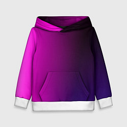 Толстовка-худи детская VIOLET gradient, цвет: 3D-белый