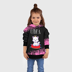 Толстовка-худи детская Ольга КОШКА Арт, цвет: 3D-черный — фото 2