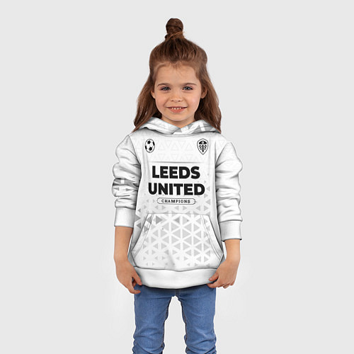 Детская толстовка Leeds United Champions Униформа / 3D-Белый – фото 4