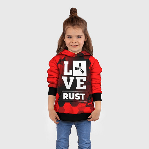 Детская толстовка Rust Love Классика / 3D-Черный – фото 4
