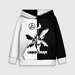 Детская толстовка Linkin Park логотип черно-белый