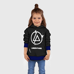 Толстовка-худи детская Linkin Park логотип краской, цвет: 3D-синий — фото 2
