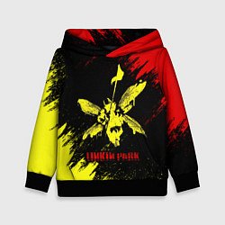 Толстовка-худи детская Linkin Park желто-красный, цвет: 3D-черный