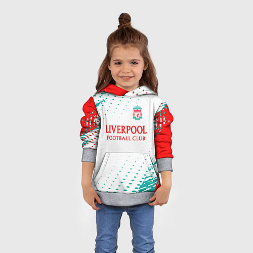 Детская толстовка Liverpool краски / 3D-Меланж – фото 4