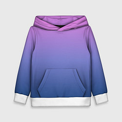 Толстовка-худи детская PINK-BLUE GRADIENT ГРАДИЕНТ, цвет: 3D-белый