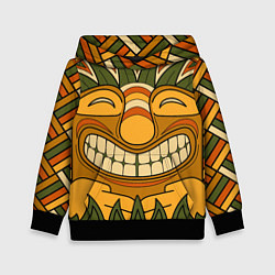 Толстовка-худи детская Polynesian tiki LUCKY, цвет: 3D-черный
