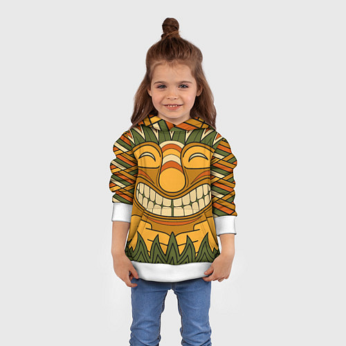 Детская толстовка Polynesian tiki LUCKY / 3D-Белый – фото 4