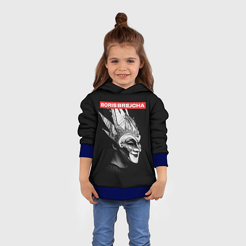 Детская толстовка Boris Brejcha в маске / 3D-Синий – фото 4