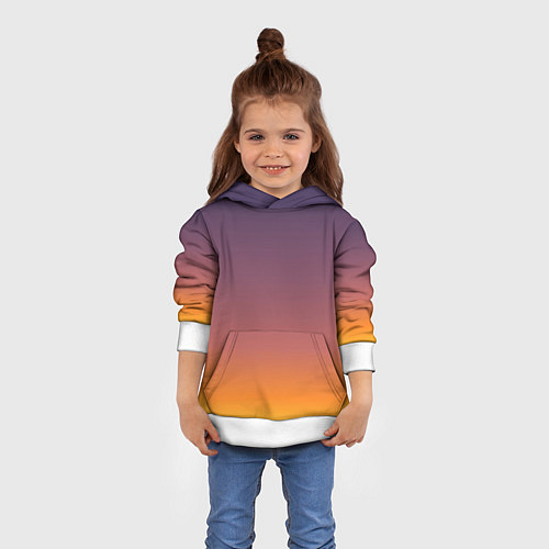Детская толстовка Sunset Gradient / 3D-Белый – фото 4