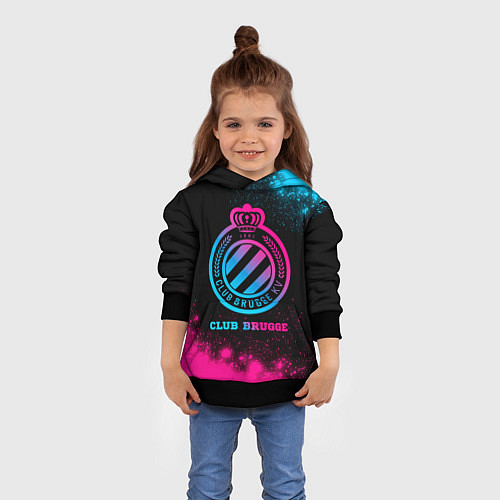 Детская толстовка Club Brugge Neon Gradient / 3D-Черный – фото 4